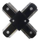 Conector Emenda X Preto Para Trilho Eletrificado