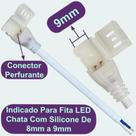 Conector Energia Fita Led Slim Rabicho Cabo Força Alimentação Fita LED Mangueira Chata Plug Fácil Instalação Bivolt 110 a 240v