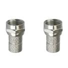 Conector F Coaxial Macho RG6 Crimpar Foxlux Rosqueável