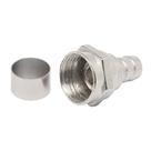 Conector F com ANEL para Crimpar RG6 Cromado MXT