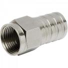 Conector F Tipo Barril Para Crimpar RG59 CONF0006 Níquel Storm - PCT / 100