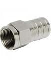Conector F Tipo Barril Para Crimpar RG59 CONF0006 Níquel...