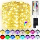 Conector Fairy Lights OMIKA de 50 pés, 25 cores, 14 modos RGB+branco quente