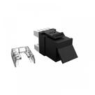 Conector femea multilan cat.6 t568a/b 90/180 preto- furukawa Conector femea multilan cat.6 t568a/b 90/180 preto- furukawa