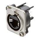 Conector Femea Rj-45 Metalico Para Painel Tebera