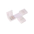Conector Fita Led 8mm Tipo T - 4 Vias - RGB - 5 unidades