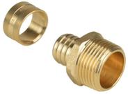 Conector Fixo Macho 16X1/2 E 16X3/4 para Água Metálico PEX Amanco COD: 97493 E 97494