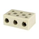 Conector Foxlux de Porcelana Tripolar 16mm Embalagem com 12 Unidades
