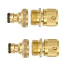 Conector Hexagonal De Latão Reforçado Para Mangueira De Jardim 1-2-4 Vias Com Válvulas De Corte E