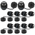 Conector impermeável CAT6 RJ45 blindado para montagem em painel