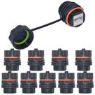 Conector impermeável CAT6A RJ45 blindado para montagem em painel