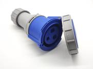 Conector industrial Elecbee 32A 220V-250V 3 pinos IP67 azul