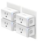 Conector inteligente Kasa HS103P4, tomada Wi-Fi Alexa/Google Home, pacote com 4