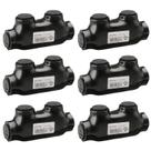 Conector isolado WENGART preto de alumínio para cobre, pacote com 6 Conector isolado WENGART preto de alumínio para cobre, pacote com 6
