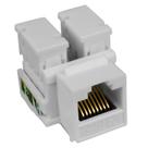 Conector Keystone Cat5e RJ45 Fêmea para Redes de Cabeamento Estruturado de Internet Branco