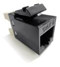 Conector keystone rj45 femea tipo idc cat. 6 preto