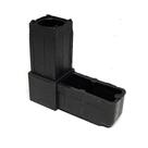Conector L Preto para Estruturas de Metalon e Alumínio de 1" (25 mm) - Pacote com 10 Unidades