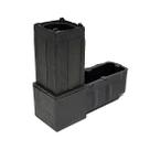 Conector L preto para estruturas de metalon e alumínio de 1" (25 mm) Pct com 10 unds Conector L preto para estruturas de metalon e alumínio de 1" (25 mm) Pct com 10 unds