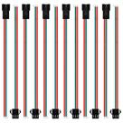Conector LED VISDOLL JST SM, 3 pinos, 15 cm, fio 20AWG, x30 pares