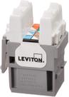 Conector Leviton 61110-BG6 Extreme Quick Port cinza, pacote x25