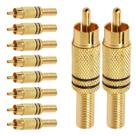 Conector Linha Rca Macho Metal Gold Preto Storm 10 Unidades Conector Linha Rca Macho Metal Gold Preto Storm 10 Unidades