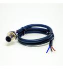 Conector M12 4 Pinos Macho Painel Com Cabo Injetado 50cm
