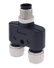 CONECTOR M12 4 PINOS ( Y ) MACHO - 2 x M12 4P FEMEA - 1 x M12 4P MACHO - Cod. A