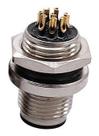 Conector M12 8 Pinos Macho Para Porta Painel Ou Sensor