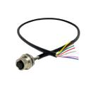Conector M12 Painel 8 Pinos Femea Cabo Montado 50Cm Conector M12 Painel 8 Pinos Femea Cabo Montado 50Cm
