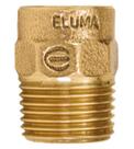 Conector Macho de Cobre Bronze 28mm x 1" Sem Anel Eluma