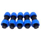Conector Macho+Fêmea Prova De Água Proteção Ip67/68 Modelo Sp1110 2 Pinos Rg11 Corrente Máx. 5A