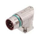 Conector Macho M23 Angular 90 8 Pinos Metálico IP65 M923-8D Servomotor