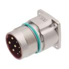 Conector Macho M23 Reto 8 Pinos Para Painel Flange Quadrada Metálico IP65 M923-8H Servomotor Conector Macho M23 Reto 8 Pinos Para Painel Flange Quadrada Metálico IP65 M923-8H Servomotor