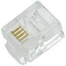 Conector Macho RJ11 6x4 com 100 Unidades Connect Pro Conector Macho RJ11 6x4 com 100 Unidades Connect Pro