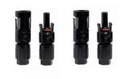 Conector MC4 P/ Painel Cabo Solar 4 a 6mm 30A - 2 Par Conector MC4 P/ Painel Cabo Solar 4 a 6mm 30A - 2 Par