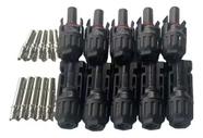 Conector MC4 Snetec 30A 1000V Painel Solar - Kit 5 Pares Conector MC4 Snetec 30A 1000V Painel Solar - Kit 5 Pares