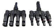 Conector MC4 Snetec T4 4x1 Vias 40A 1000V DC Painel Solar