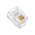 Conector Modular MXT - RJ11 6X4 Acrílico Transparente