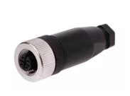 Conector montavel m12 5 pinos femea reto pg9