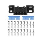 Conector Obd2 Femea Aberto para Adaptação com Pinos e Suporte