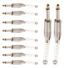 Conector P10 Macho Linha Mono Com Mola E Ponta Gold Storm 10 Unidades