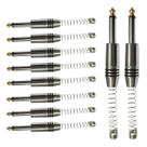 Conector P10 Macho Linha Mono Com Mola Espacada E Ponta Gold Storm 10 Unidades