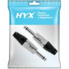 Conector P10 Macho Mono Niquelado HRJ024M HYX - PCT / 2