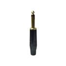 Conector P10 Mono Dourado CS503 BK - Custom Sound
