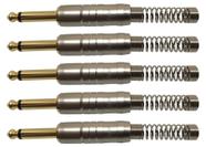 Conector P10 Mono Ouro P10MHJ7 - Tiaflex - Pacote 05 peças Conector P10 Mono Ouro P10MHJ7 - Tiaflex - Pacote 05 peças