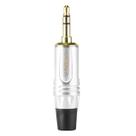 Conector P2 Macho Stereo Profissional Para Montagem De Cabos Cor Prateado