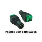 Conector P4 Borne Femea para Camera CFTV - Lote 8 Unidades