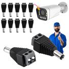 Conector P4 Macho Borne Alimentação Câmeras Cftv 10 Unidades