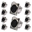 Conector Painel Xlr Fêmea 3 Polos Storm 10 Unidades