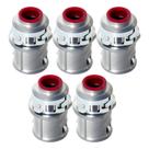 Conector para cabo blindado MAKERELE 3/8" de zinco, pacote com 5 Conector para cabo blindado MAKERELE 3/8" de zinco, pacote com 5